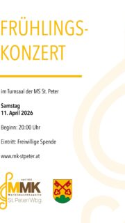 Heuer ist der Weg zum Frühlingskonzert anders als letztes Jahr. Auch die Ausschank ist neu, kommt vorbei und schaut es euch an☺️
Bis heute Abend🤗
